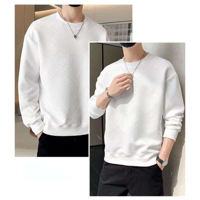 Áo Nỉ Nam Dài Tay Cổ Tròn Thời Trang Hàn