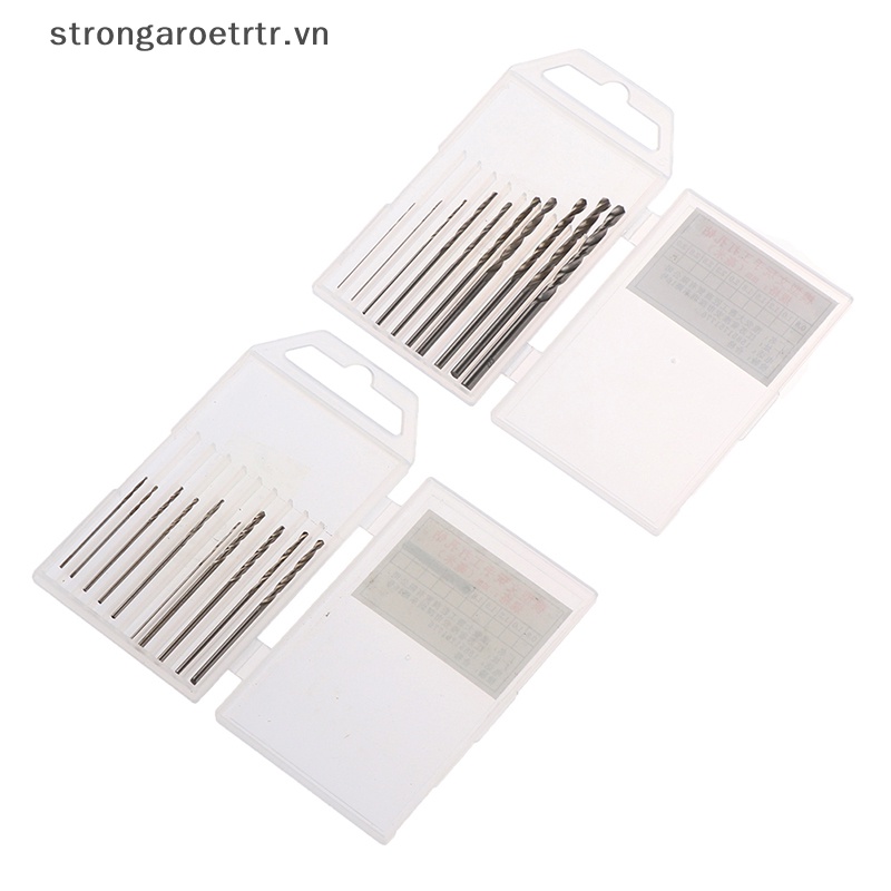 Set 10 Mũi Khoan mini 0.8mm-3.0mm Bằng Thép Gió hss vn