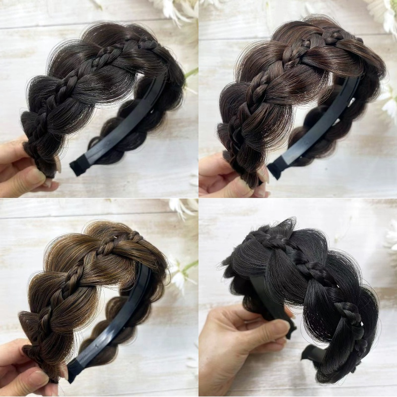 Xương Cá Bím Tóc Giả Thời Trang Hàn Quốc Cho Nữ, Băng Đô Quấn Tóc, Phụ Kiện Tóc