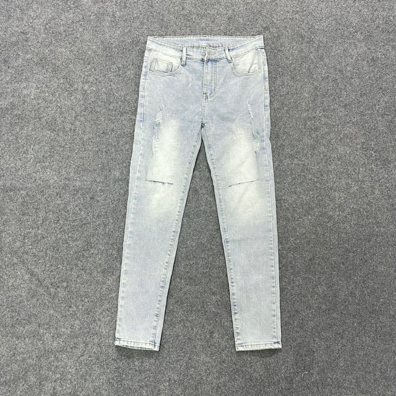 Quần Jean Nam Slim Fit Xanh Bạc 1991 Ảnh Thật