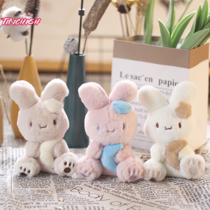 Móc Khóa Thỏ Nhồi Bông Mềm Mại 12cm Trang Trí Ba Lô