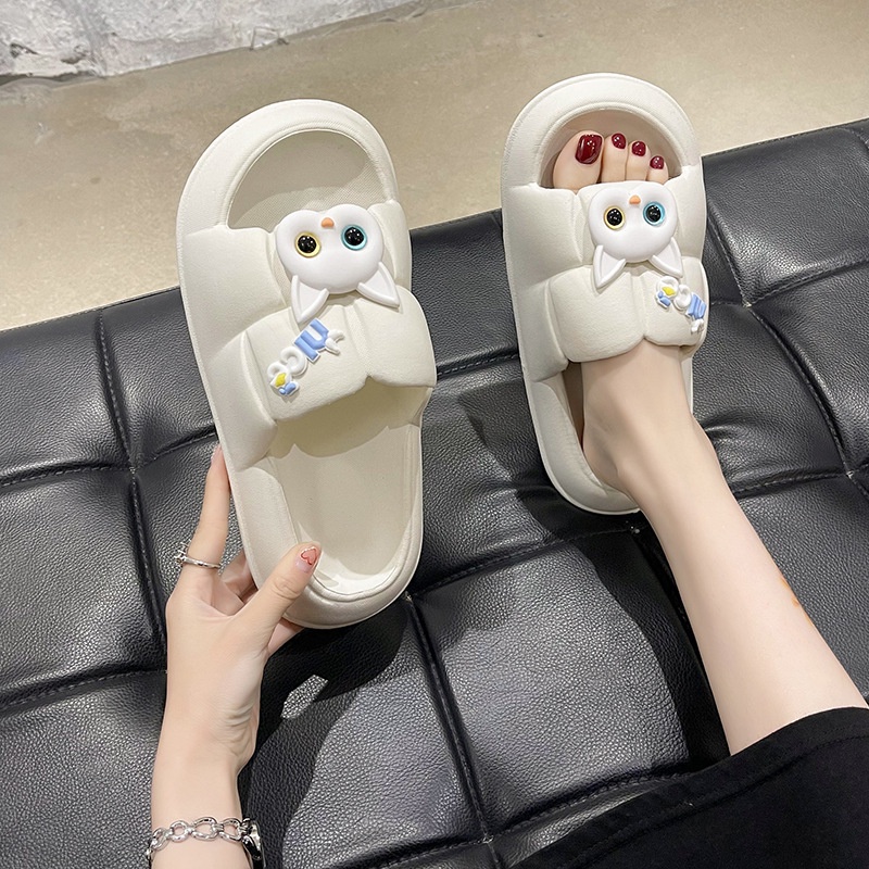 Dép Lê Đế Dày Mùa Hè In Họa Tiết Chó yugui Hoạt Hình Dễ Thương Phong Cách Mới Cho Nữ