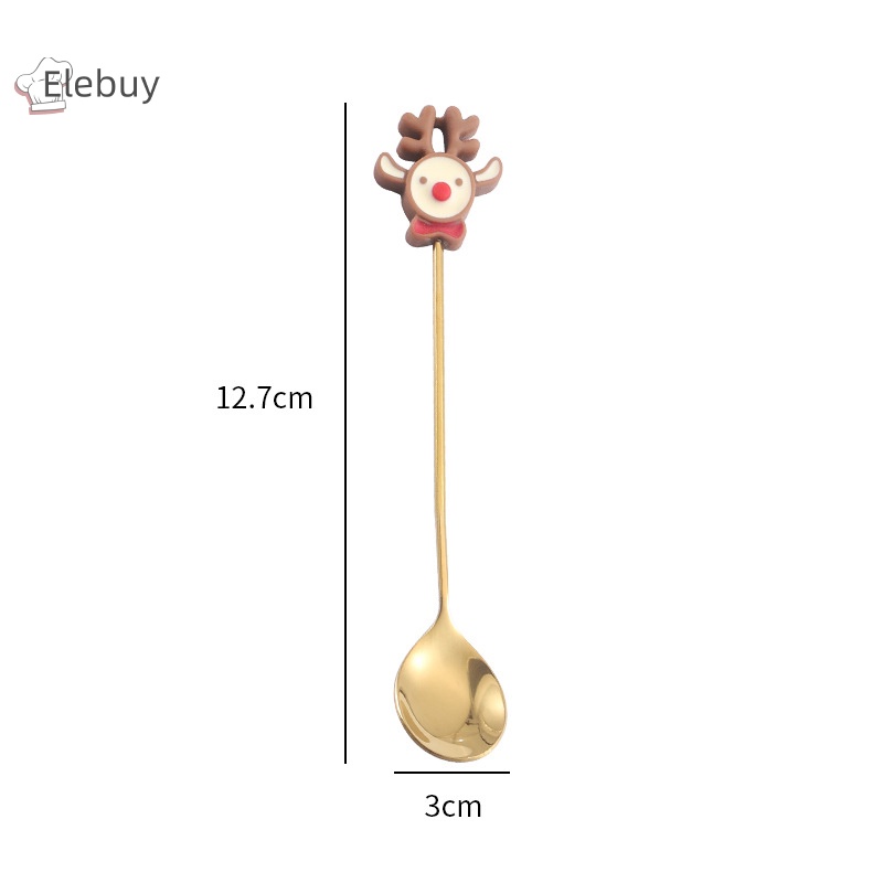 Bộ 2 Muỗng Nĩa Bằng Thép Không Gỉ Hình Cây Thông Giáng Sinh