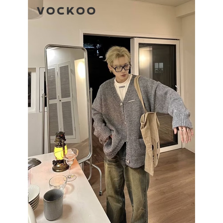 Dunst Shop Áo Len áo sweater nam cardigan áo len nan Tay Dài 2023 NEW MMY23A0MDO 42Z231018