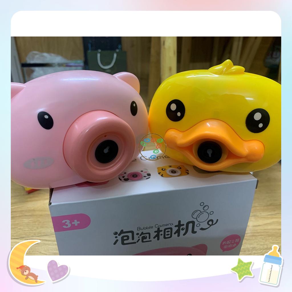 Máy Ảnh Thổi Bong Bóng Hình Heo Hồng/ Vịt Vàng