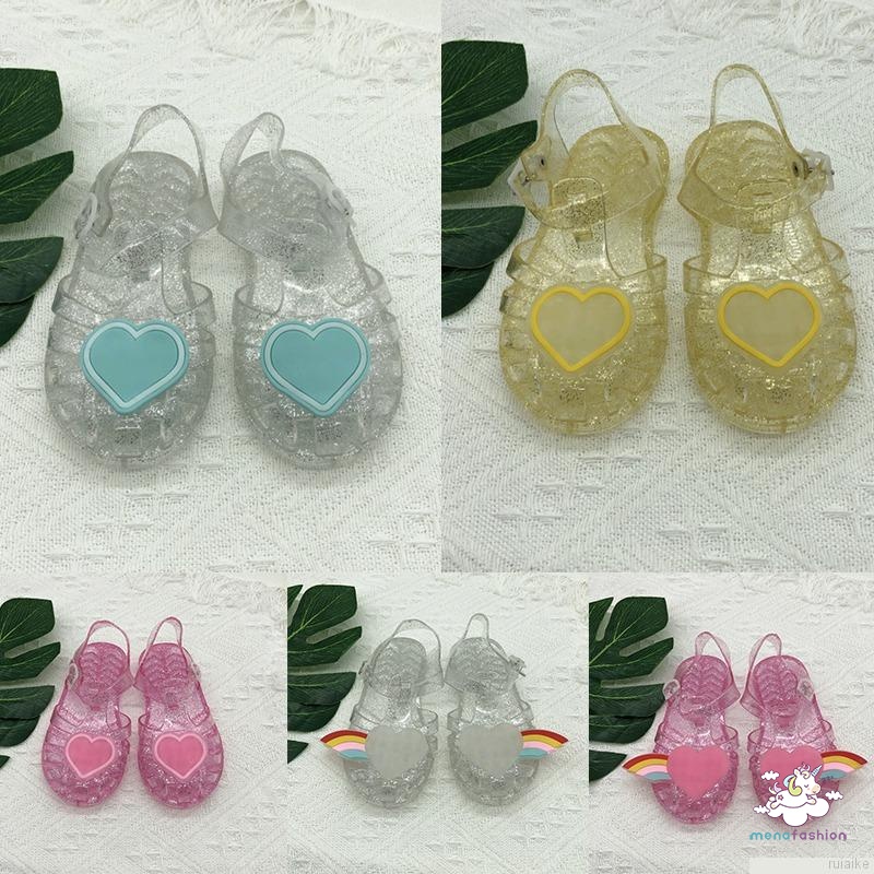 Giày Búp Bê Nhựa Họa Tiết Hoạt Hình Xinh Xắn Theo Phong Cách Hàn Quốc Dành Cho Bé