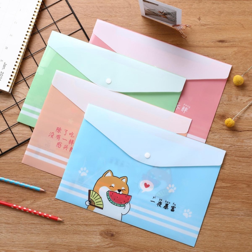 Bìa hồ sơ họa tiết hoạt hình cute dễ  thương chắc chắn nhiều kích thước dành cho học sinh sinh viên - Hally shop