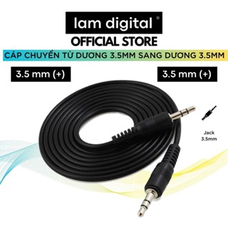 Dây Cáp Âm Thanh 2 Đầu Tròn Jack AUX 3.5 mm - Dây Cáp Kết Nối Loa, Máy Tính, Laptop 1.5 Mét