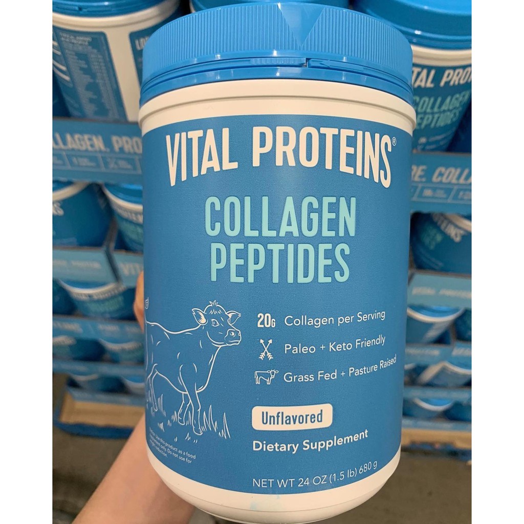 Bột Pha uống Vital Proteins Collagen Peptides Unflavored 680g/ 567g