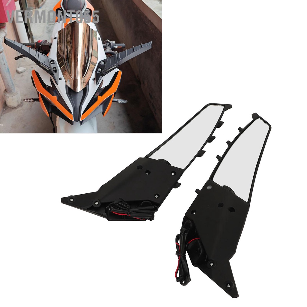 Có thể bán buôn 2 Chiếc Xe Máy Gương Chiếu Hậu Có Đèn LED Nhan Thể Điều Chỉnh Xoay Bên Cánh Cho Ninja 250 400 650 ZX10R Vermont055 Hàng giao ngay