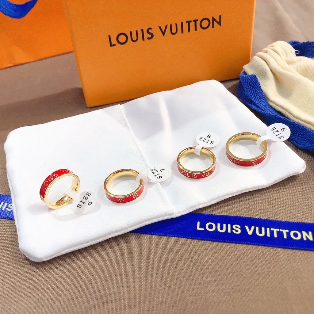 Louis vuitton Nhẫn lv Bạc 925 Phong Cách Hàn Quốc Đơn Giản Sáng Tạo Dành Cho Nữ