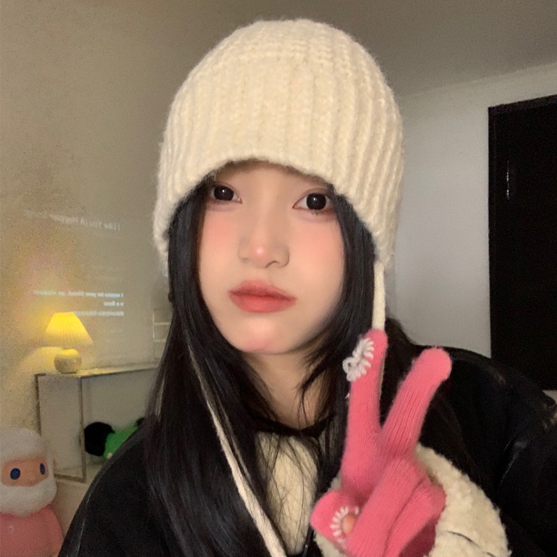 Mũ Len Màu Nâu Giữ Ấm Thời Trang Thu Đông Phong Cách Hàn Quốc Cho Nữ