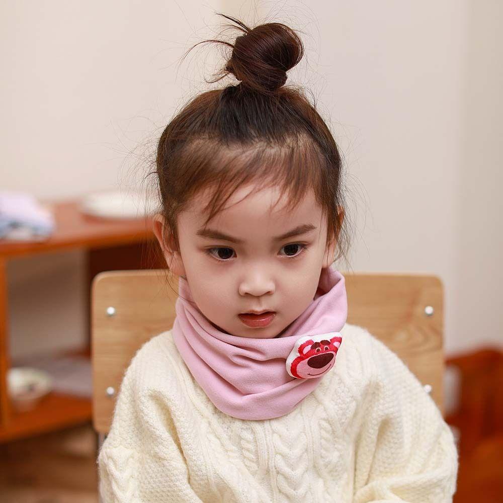 Lombar Khăn Choàng Cổ Họa Tiết Hoạt Hình melody Kẻ Sọc / Gấu / Dâu Tây Dễ Thương Giữ Ấm Thời Trang Ngoài Trời Cho Bé