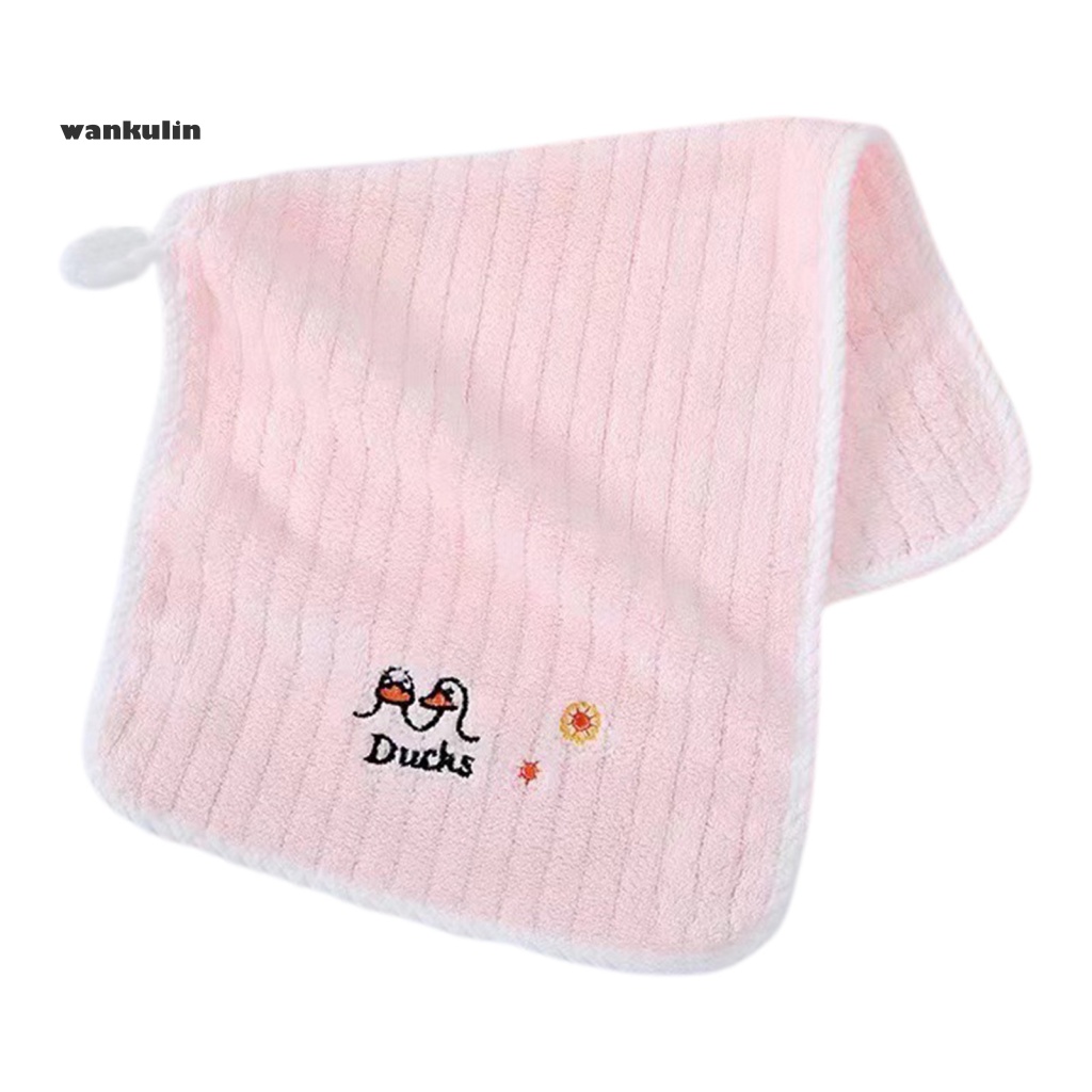 Wankulin Khăn Tắm Lông Cừu San Hô Dày Dặn Mềm Mại Họa Tiết Hoạt Hình Lâu Trôi Cho Bé