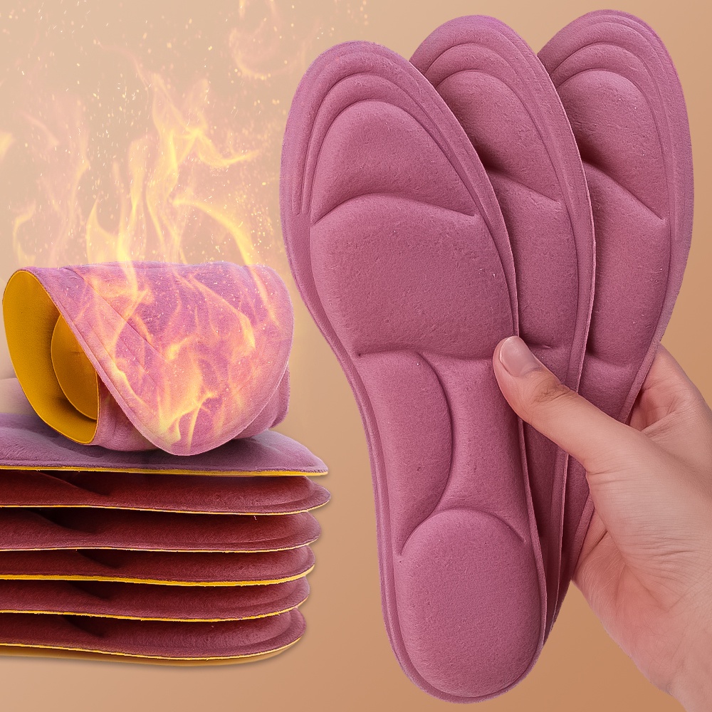 Đế Lót Giày Thể Thao / Đệm Dày Mềm Mại Ấm Áp Thoải Mái Thoáng Khí Chống Sốc Mùa Đông Cho Nam Và Nữ