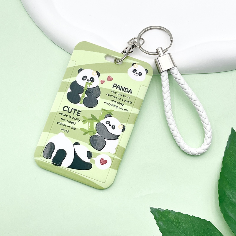 Ví Đựng Thẻ Sinh Viên / Thẻ Id Dáng Ngắn Cỡ Lớn In Hoạt Hình Gấu Trúc Dễ Thương Cho Học Sinh Ốp