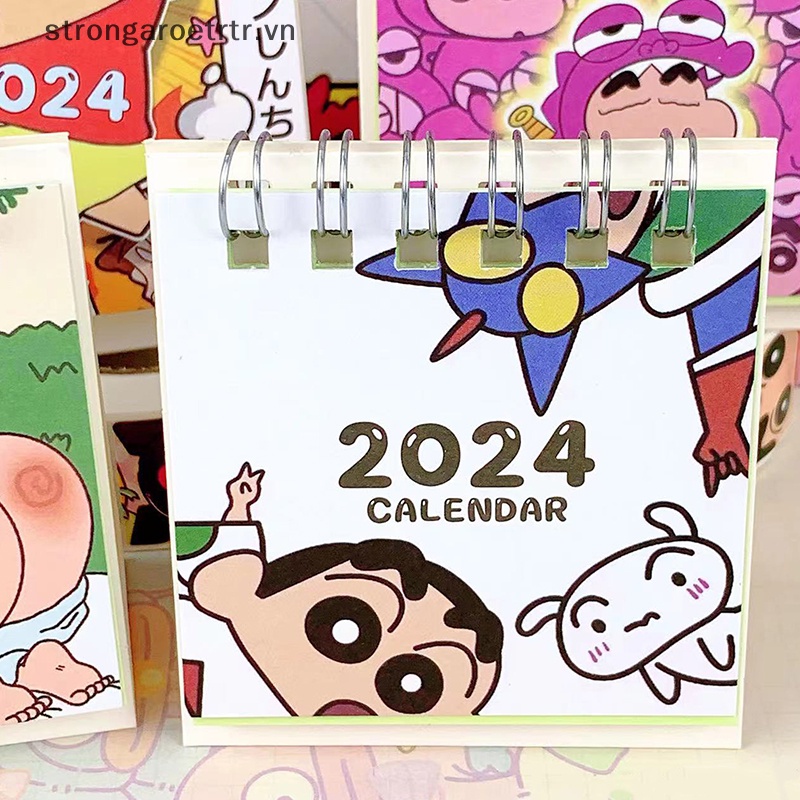 Lịch Năm 2024 mini Để Bàn Trang Trí In Hình shin-chan Dễ Thương