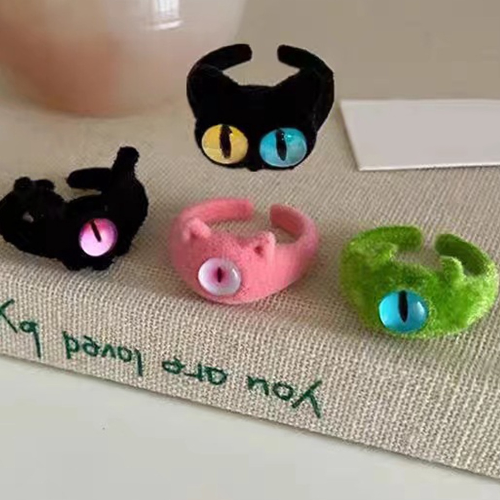 1 Nhẫn Cặp Đôi Mắt To Vui Nhộn Phong Cách Nhật Hàn Dễ Thương