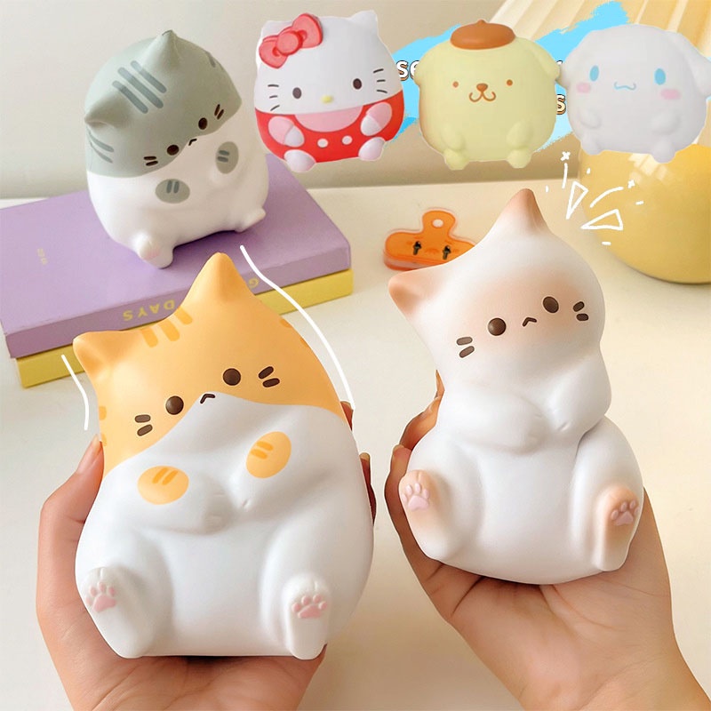 Đồ Chơi Xốp Squishy Giảm Stress Hình Mèo Dễ Thương Cho Bé