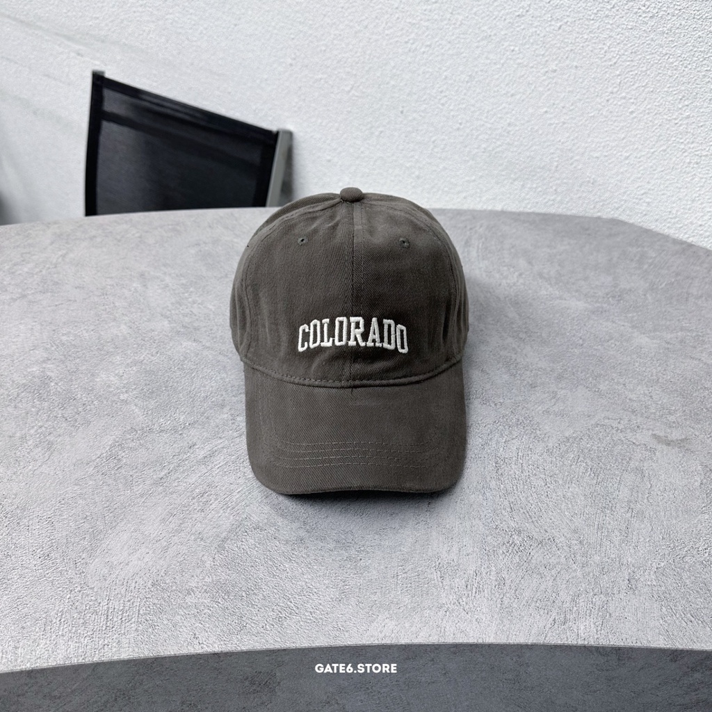 Mũ lưỡi trai Nam Nữ HS Colorado, nón kết phối trơn thêu chữ tối giản Unisex kiểu Hàn - 5050