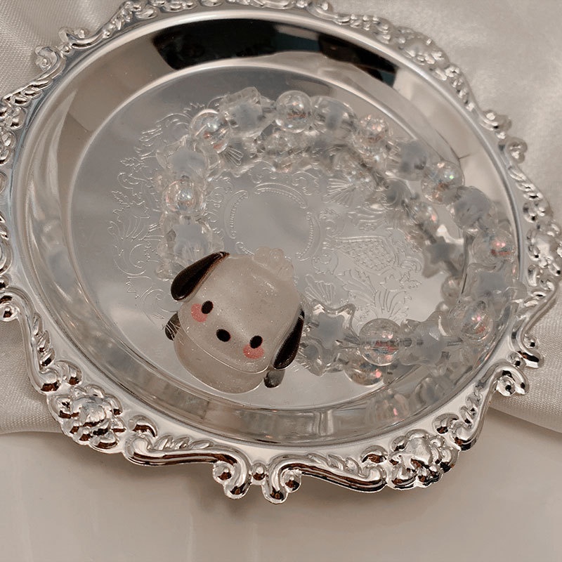 Vòng Tay Hoạt Hình Cún Kumamoto Bằng Ngọc Bích Thời Trang Dành Cho Nữ