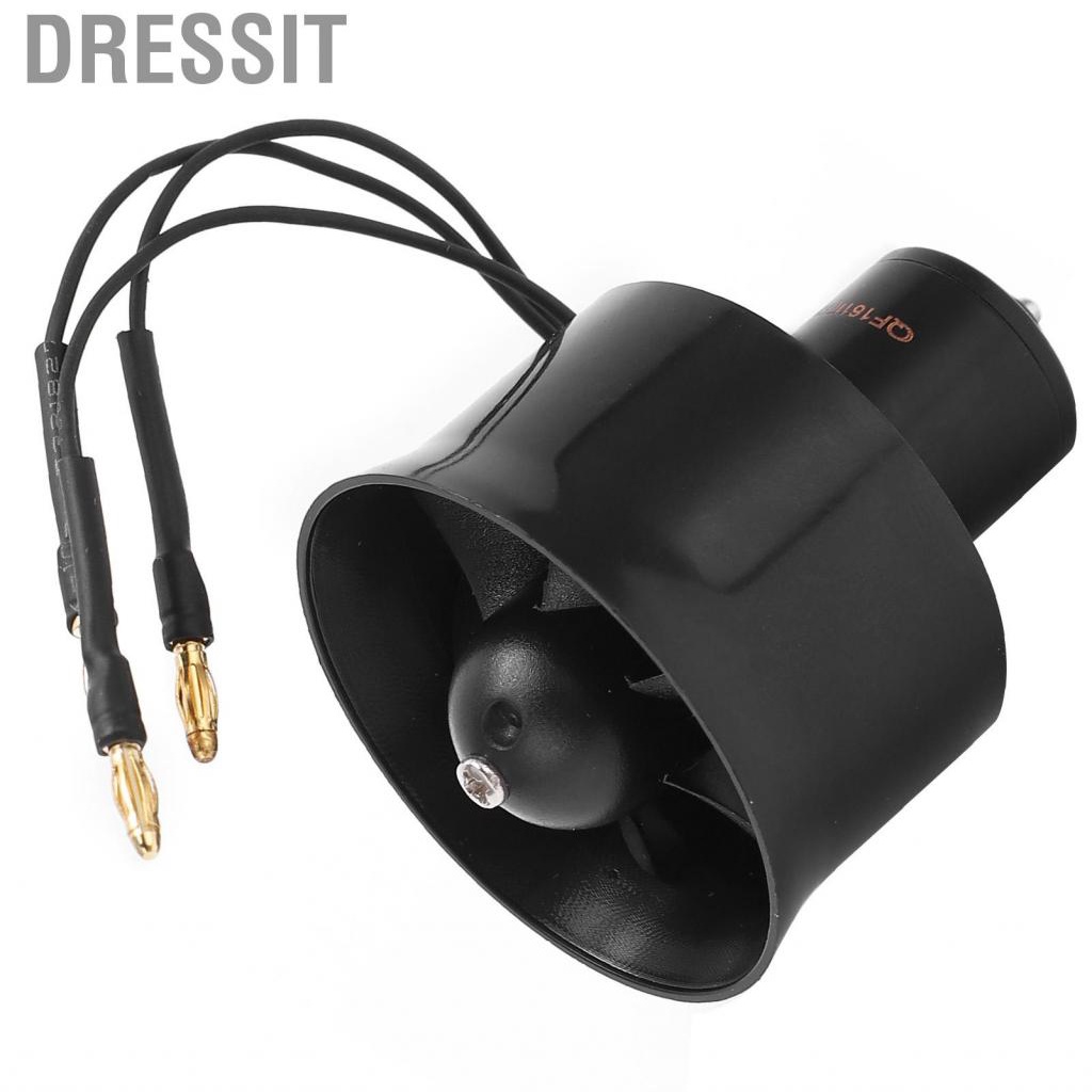 Dressit Brushless Motor EDF Ducted Fan Set  Sturdy 6 Blades QX‑Motor Lightweight for Replacement RC Airplane
