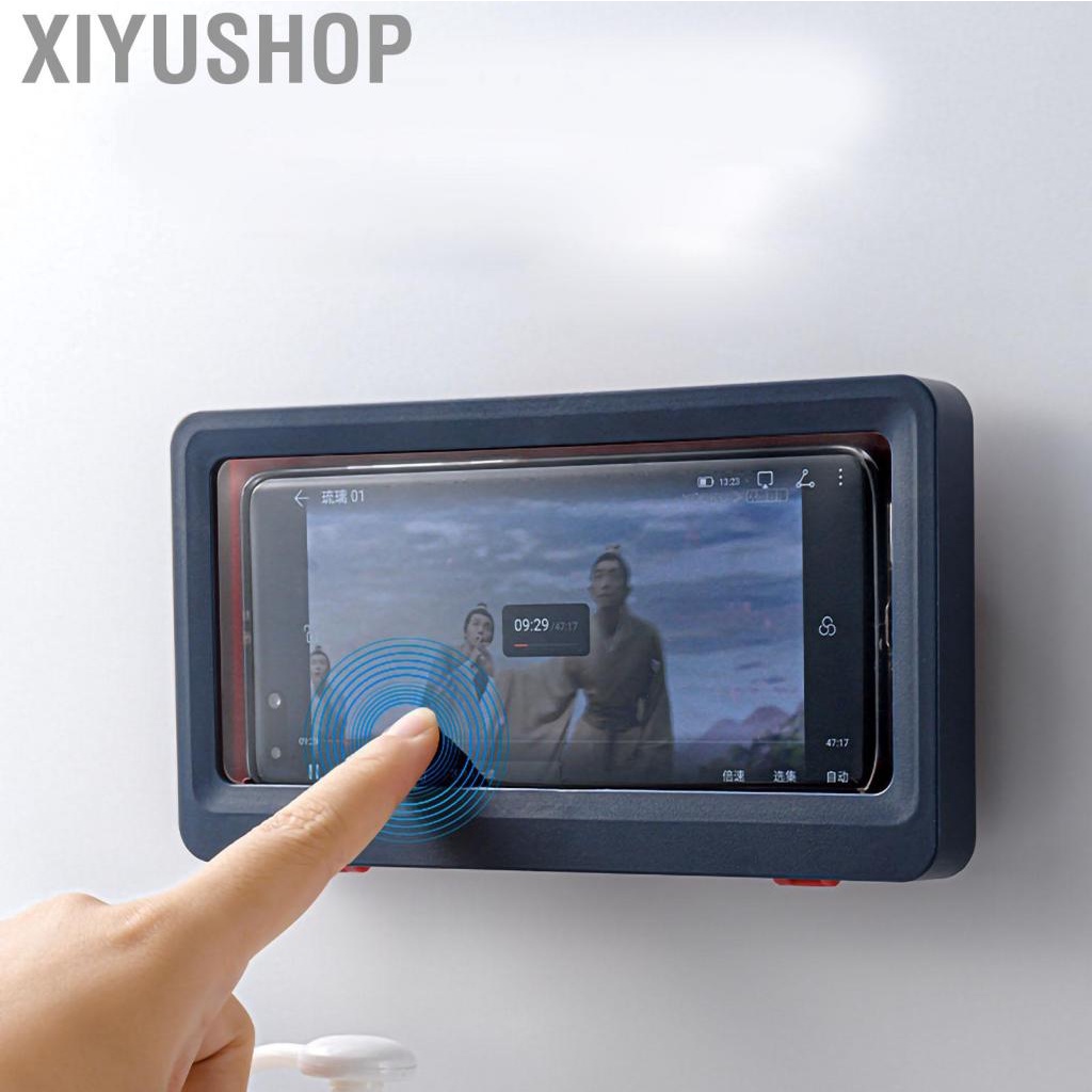 Xiyushop Shower Phone Holder 2 Layers   Fog Touch Screen Wall Mount for Bathroom
