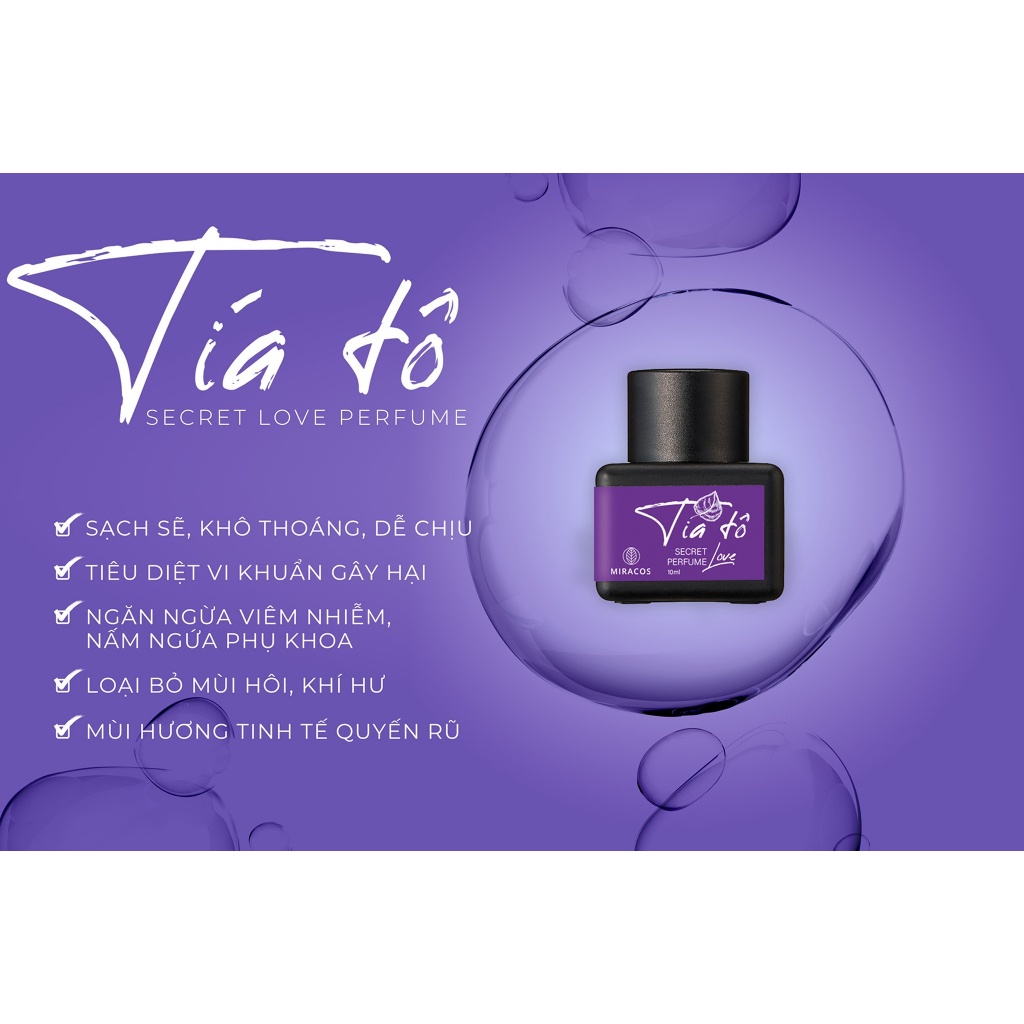 Nước hoa vùng kín nữ tía tô Secret Love Perfume khử khuẩn, thơm lâu - 10ML