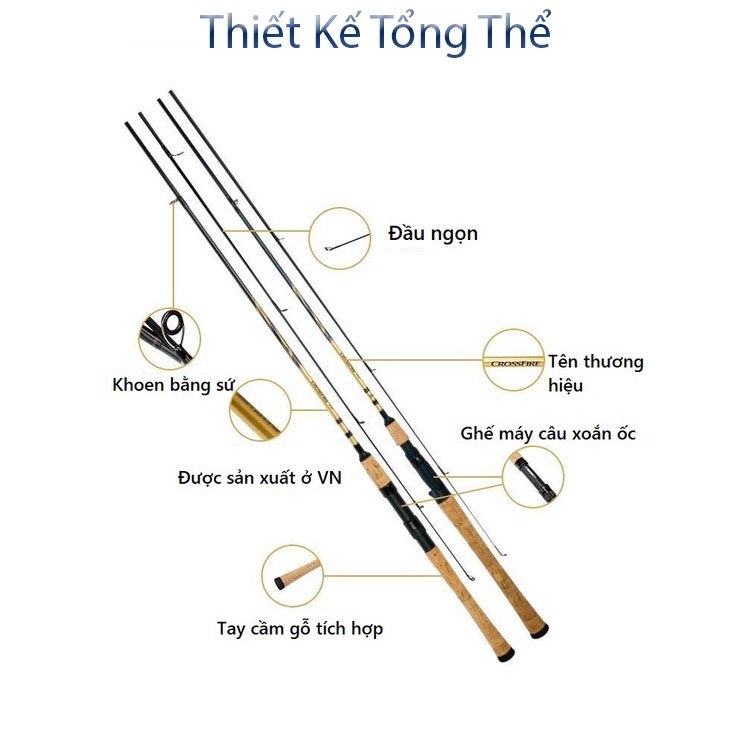 Cần câu lure DAIWA CROSSFIRE máy ngang và máy đứng, Cần câu máy DAIWA CROSSFIRE, ngọn ML