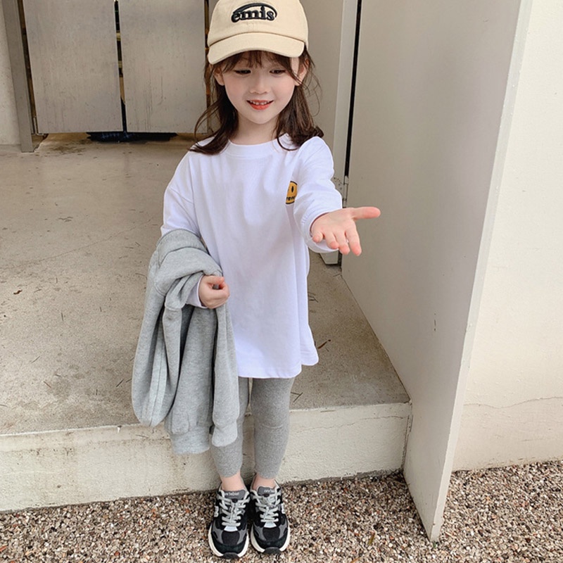 Quần Legging Lót Nhung Ấm Áp Thời Trang Thu Đông Phong Cách Hàn Quốc Cho Bé Gái