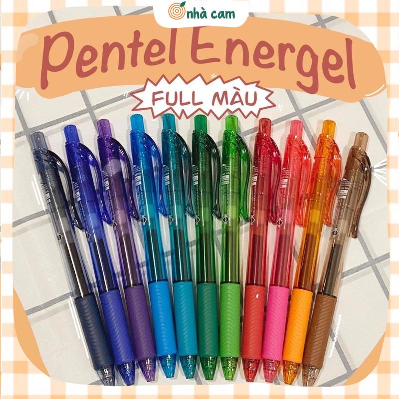Bút Gel Pentel Energel Dạng Bấm Ngòi 0,5mm Nhà Cam