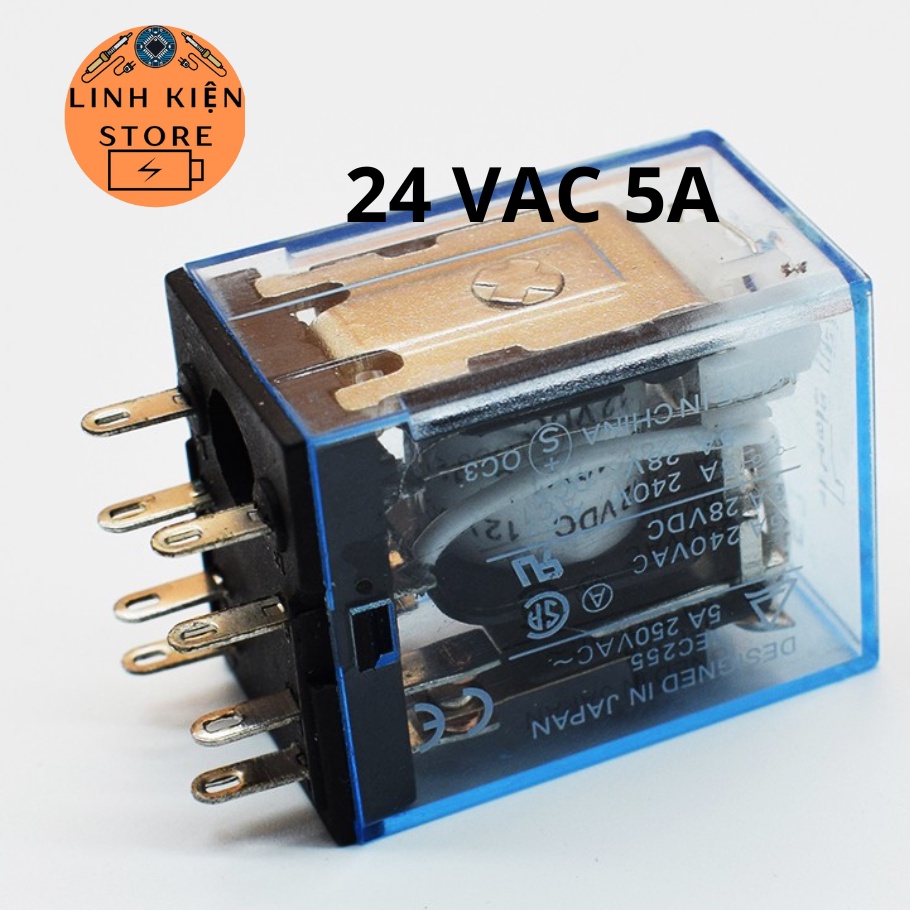 Relay, rơ le Omron MY2NJ - 24VAC-5A chính hãng - 8 chân loại chân bé