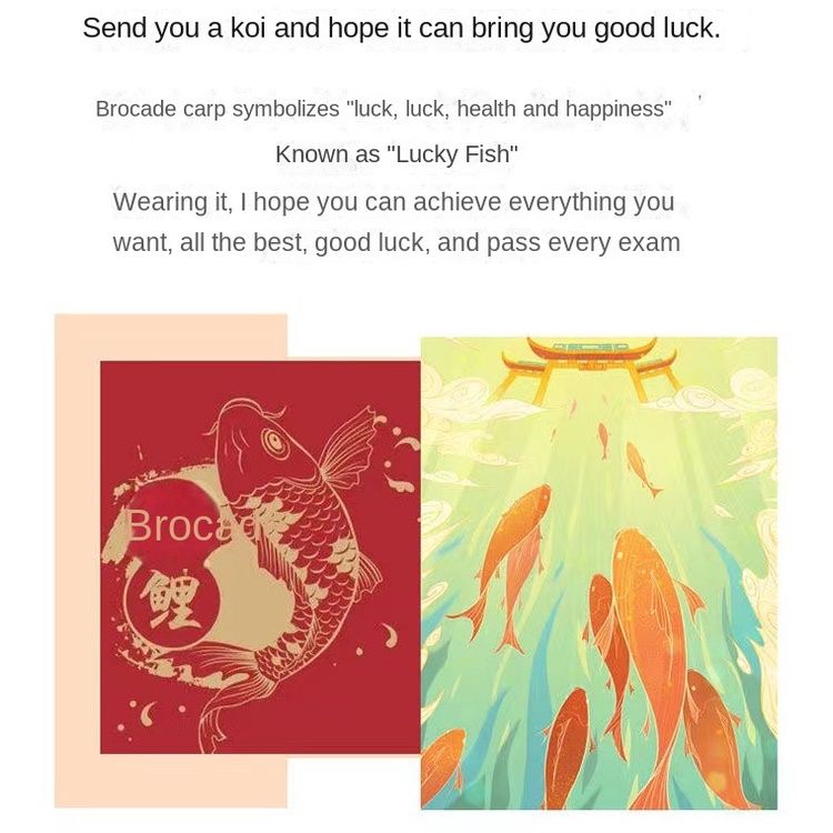 Vòng Tay Dây Đỏ May Mắn Hình Cá Chép Vàng Cho Nữ Sinh