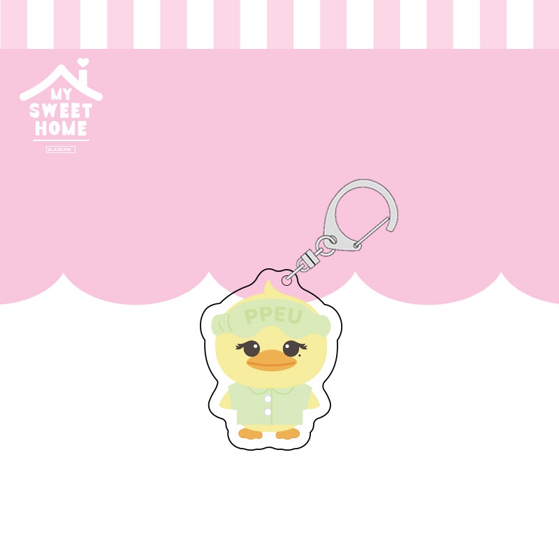 Mặt dây chuyền màu hồng của Black Pink móc khóa acrylic trong suốt tùy chỉnh độ nét cao hai mặt