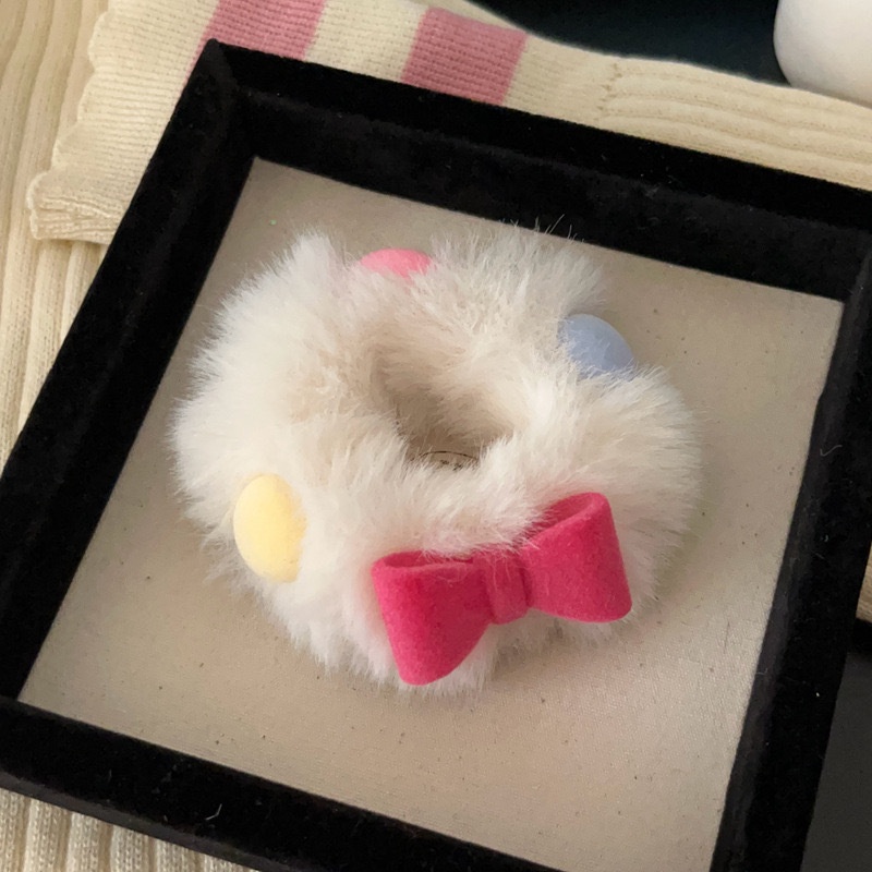 Mới Kẹp Tóc Hình Bánh Kem ~ Nơ Màu Đậu Nhồi Bông bb Kẹp Đầu Cá Mập