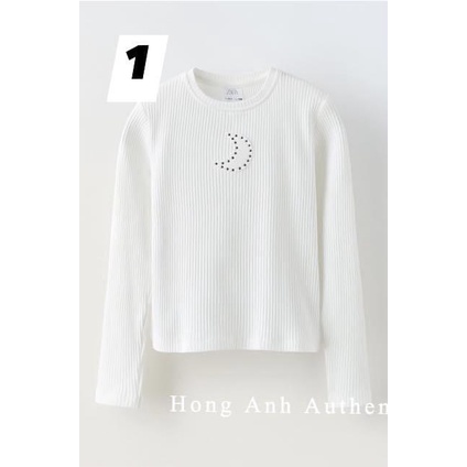✨MALINHKID✨CB0561 Combo 3 áo TIM TRĂNG trẻ em cổ tròn dài tay