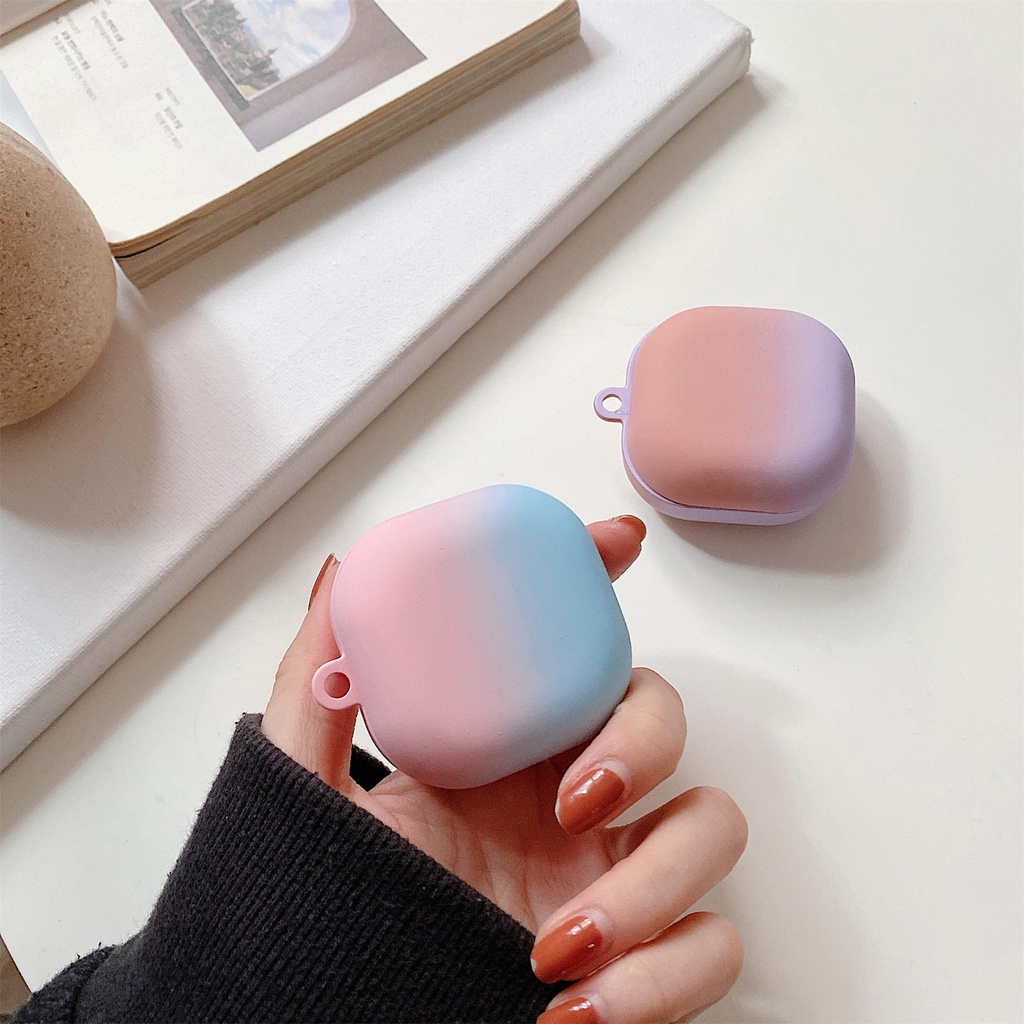 Vỏ Bảo Vệ Hộp Sạc Tai Nghe bluetooth Không Dây Samsung Galaxy Buds-2-Live-Pro-FE Màu gradient Thời Trang