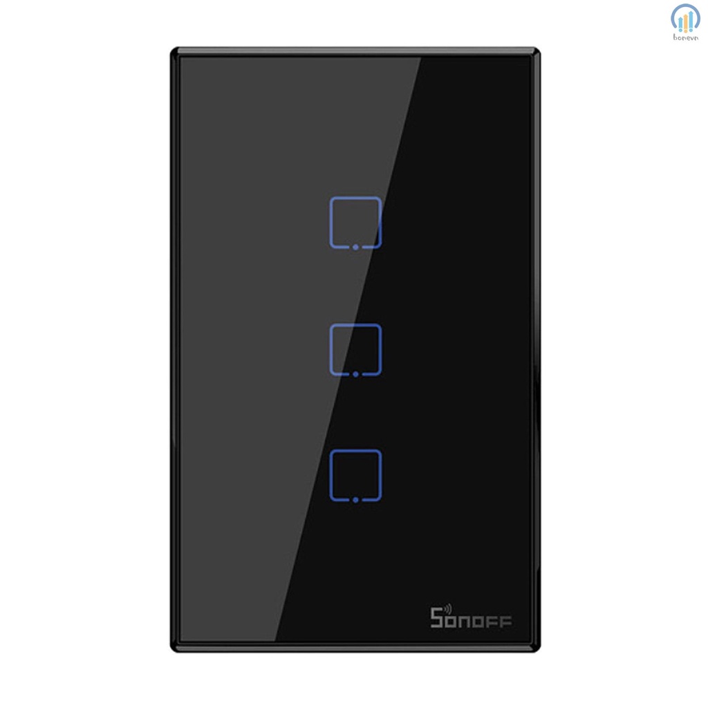 SONOFF T3US3C-TX Smart Switch 3 Gang WiFi Wall Light Switch 433Mhz RF Remote Control Timer