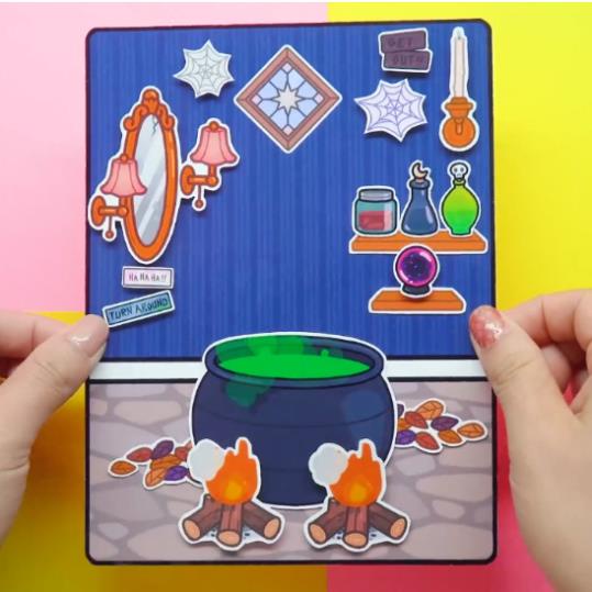 Học liệu ngôi nhà búp bê toca wednesday quite book đồ chơi montessori Zin Càu Vòng