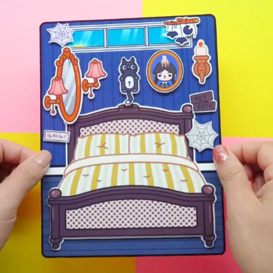 Học liệu ngôi nhà búp bê toca wednesday quite book đồ chơi montessori Zin Càu Vòng