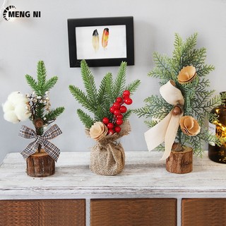 Cây thông giáng sinh mini 25cm dùng để trang trí bàn / cửa sổ