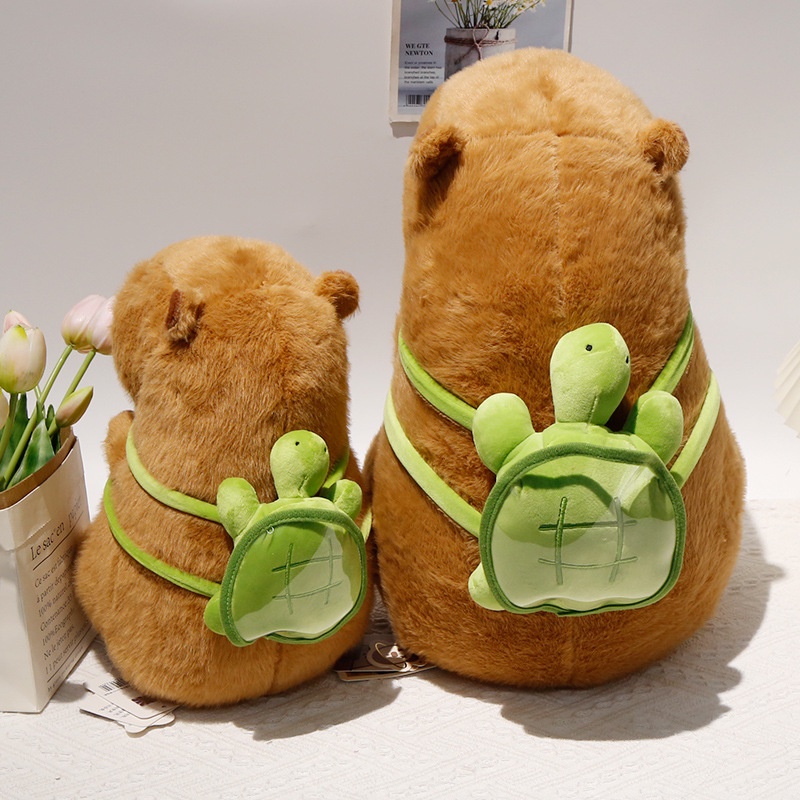 Capybara Plushie Capybara Rùa Ba Lô Mô Phỏng Capibara Anime Fluffty Doll Capybara Plush Móc Khóa Mặt Dây Chuyền Thú Nhồi Bông Dễ Thương Búp Bê Trẻ Em Quà Tặng Sinh Nhật Bán chạy