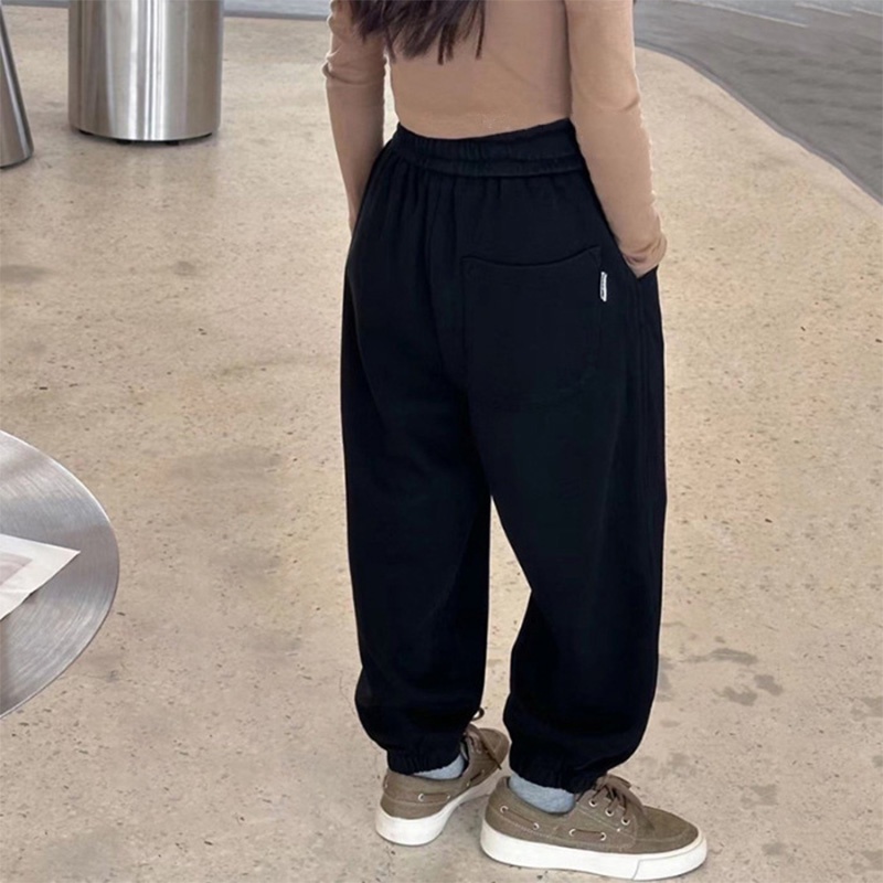 Iq Quần Legging Dáng Rộng Màu Trơn Thời Trang Xuân Thu Phong Cách Hàn Quốc Cho Bé Gái