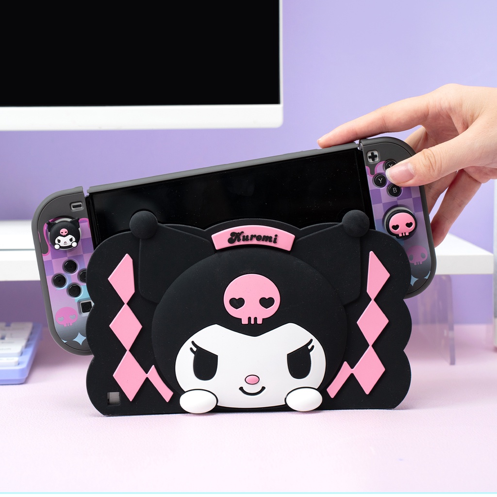 Geek Share sanrio kuromi-Med Vỏ Silicon Bảo Vệ Cho nintendo switch Và switch oled