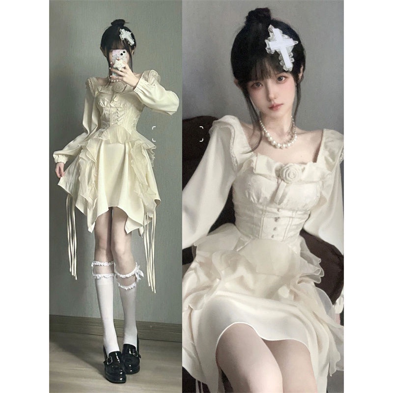Đầm Dáng Chữ a Cao Cấp Phong Cách Phương Tây Thời Trang Xuân Thu
