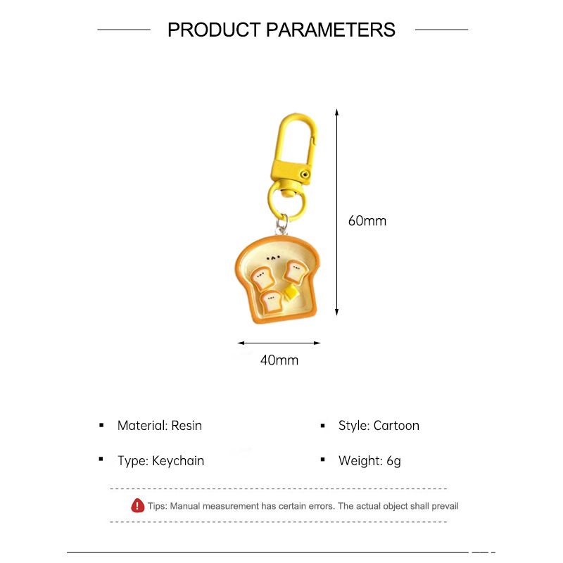 🍬🍬Móc Khóa Trang Trí Ba Lô / Túi Xách Hình Bánh Mì Trứng / Chuối Hoạt Hình Sáng Tạo Dễ Thương