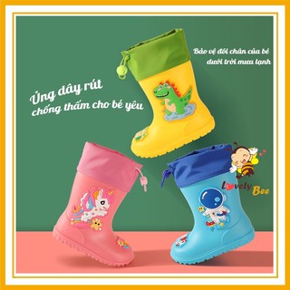 ❤️ Rain Boots - Ủng Dây Rút Đi Mưa, Dã Ngoại Siêu Xinh KLV+PHG+UNI và Đặc Biệt Chống Trơn Trượt Cho Bé Yêu ❤️
