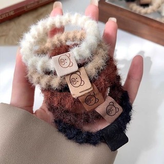 Dễ Thương Dây Cột Tóc Lông Nhung Độ Co Giãn Cao Phong Cách Hàn Quốc
