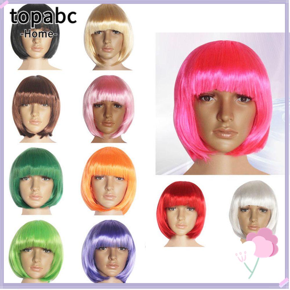 Bộ Tóc Giả Ngắn Kiểu Bob Thời Trang Dự Tiệc Halloween Cho Nam Và Nữ