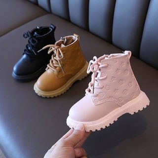 Mới Giày Bốt martin Da cotton Phong Cách Anh Quốc Thời Trang Cho Bé